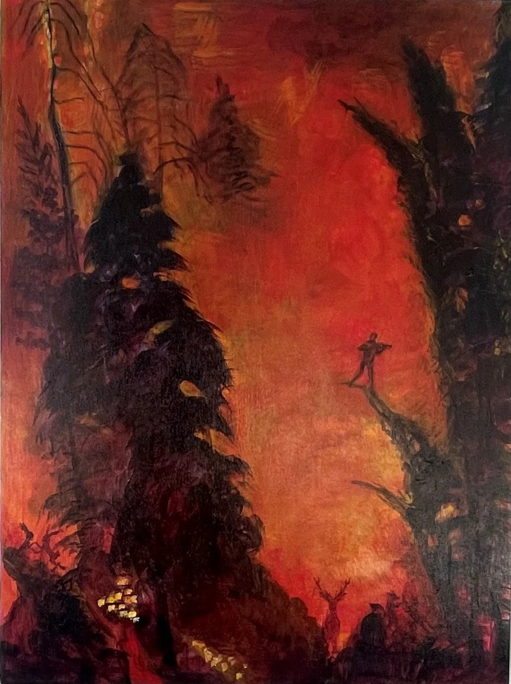 "Disco Inferno"
Acrylic on cradled wooden panel. 18"x24"