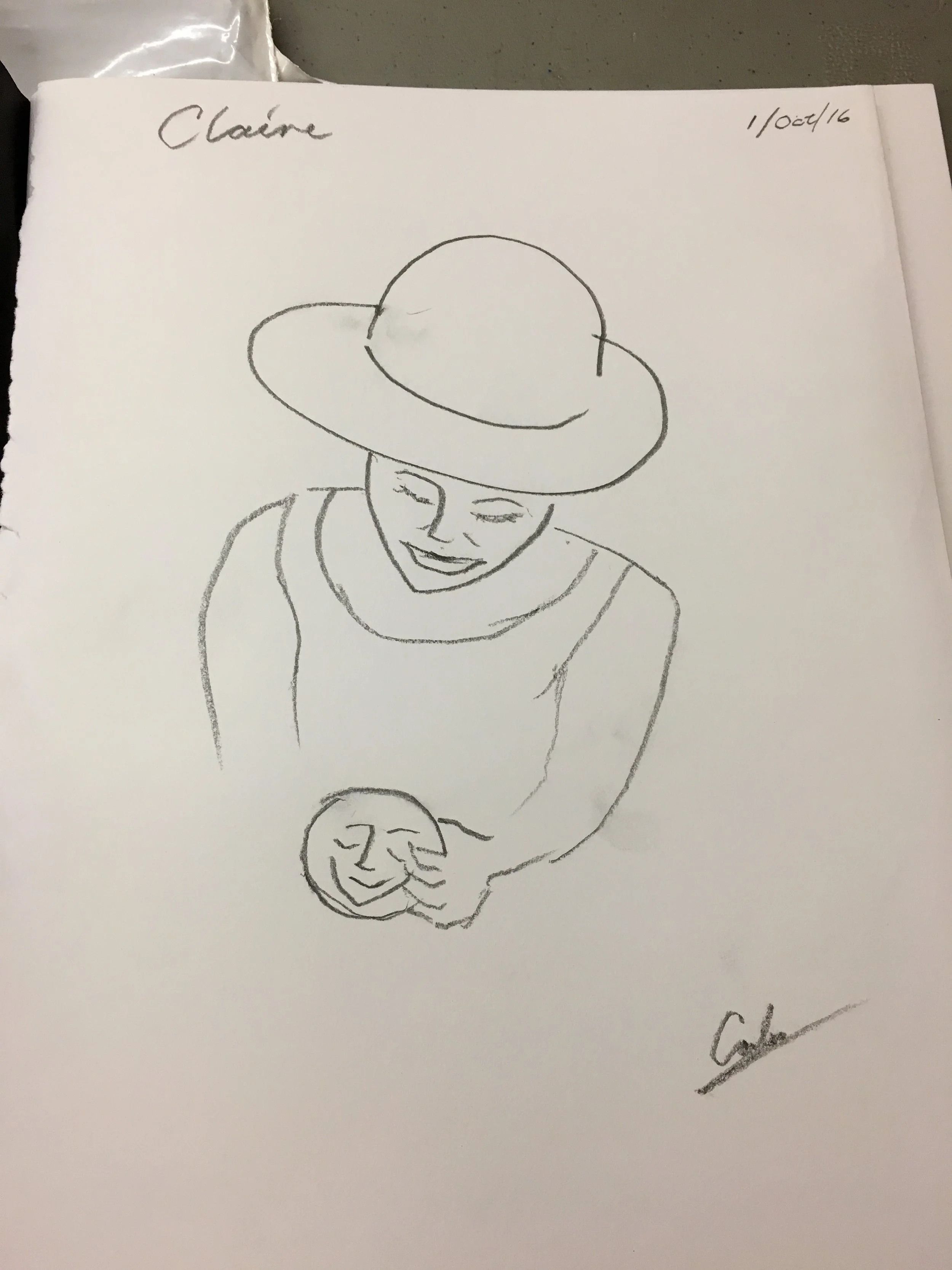 Sketching all ages workshop at Britannia Community Centre.