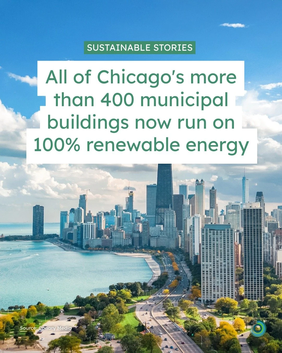 As of January 1, all of Chicago&rsquo;s more than 400 municipal buildings now run on 100% renewable energy. That includes 48 fire stations, two international airports, and two of the largest water treatment plants in the world.

The milestone was ach
