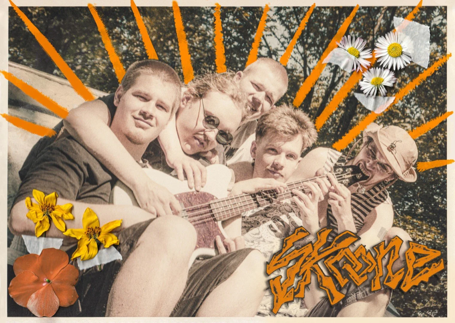 "Skoone Summer" bändipilt, 2024. segatehnika.