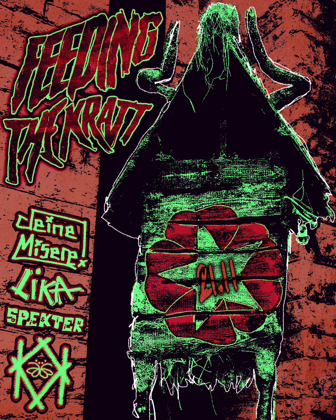 "Feeding The Kratt" plakat, fotograafia + rastergraafika. 2025