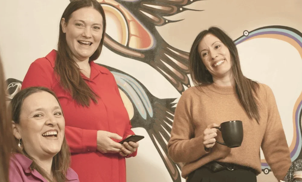 group of women smiling together representing community based business planning series