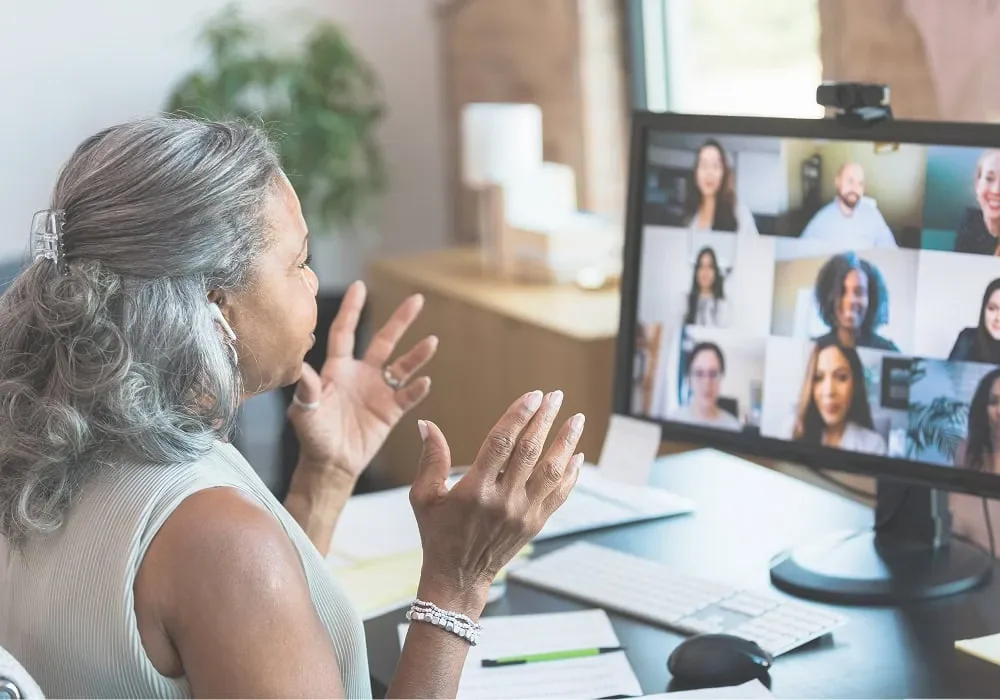 woman in video meeting gaining clarity on business vision and strategy
