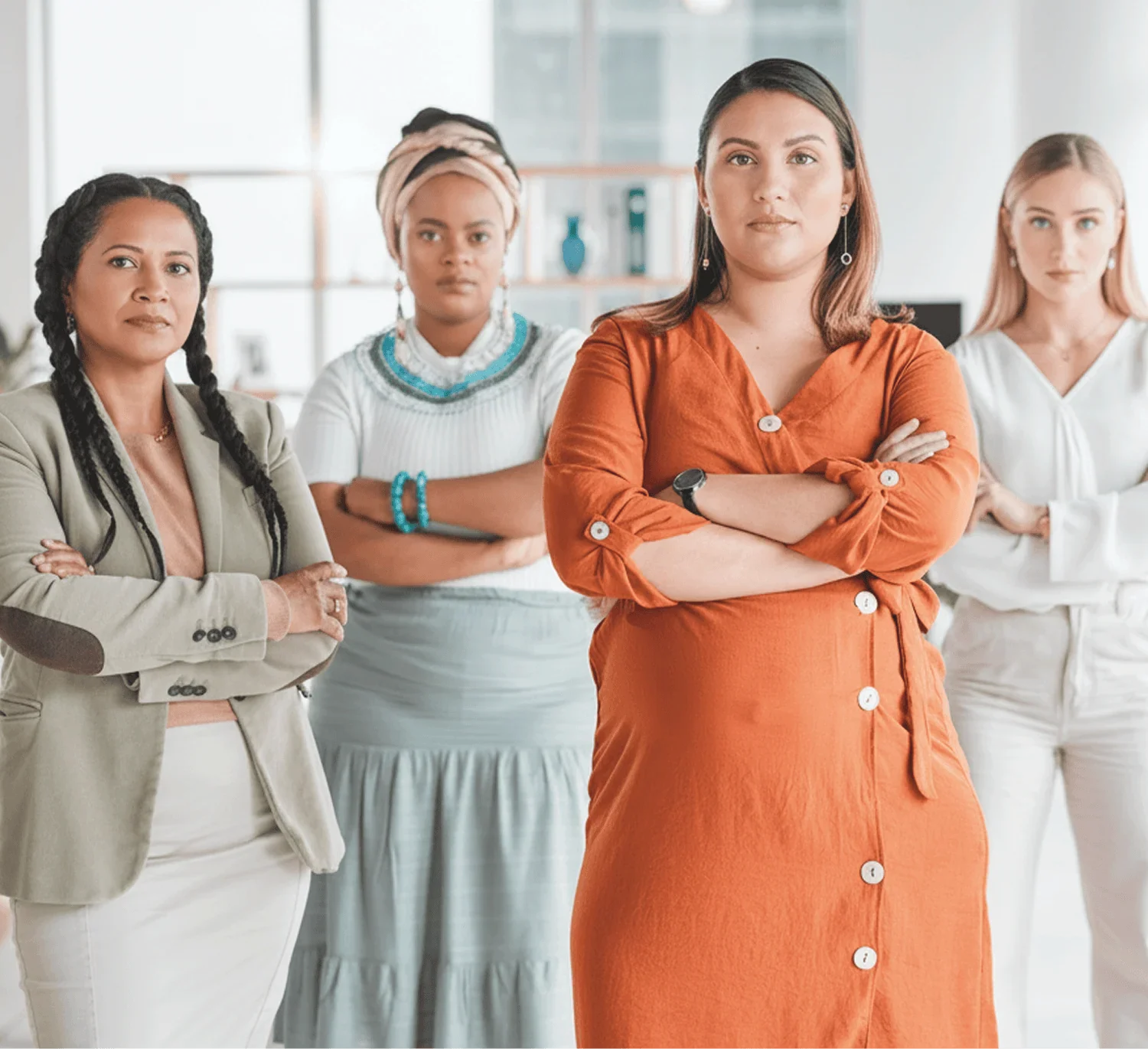 group of women posing together representing hosting a business planning cohort