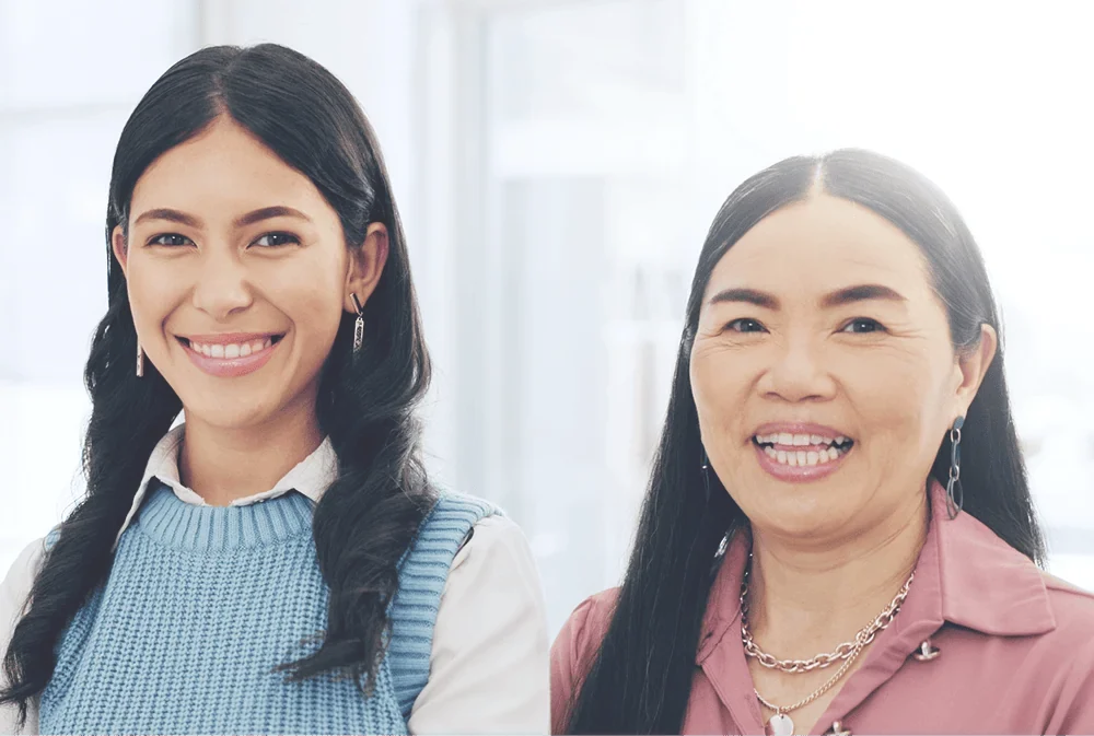 two women in portrait representing preparation for funding and partnerships