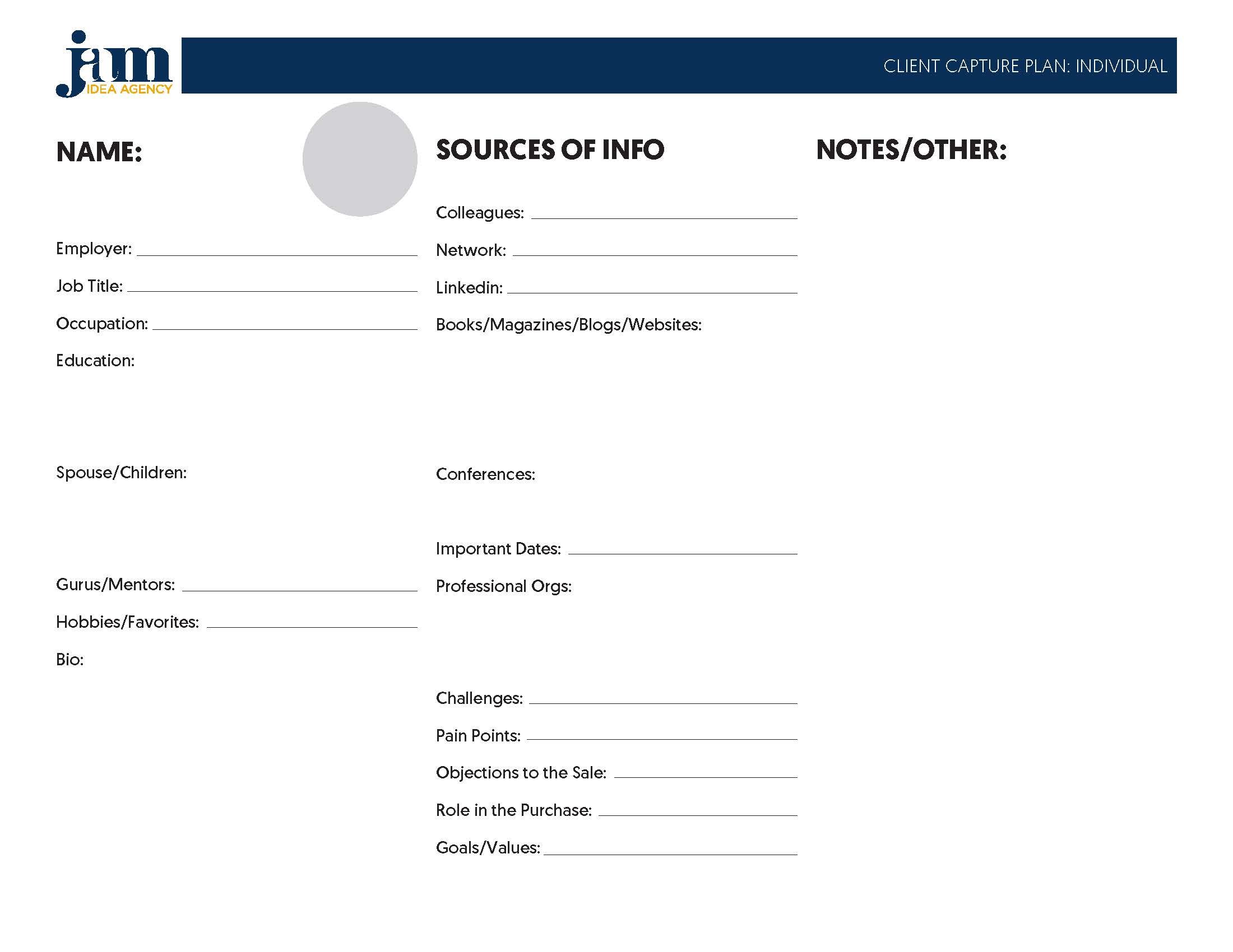 Client Capture Plan: Individual Form