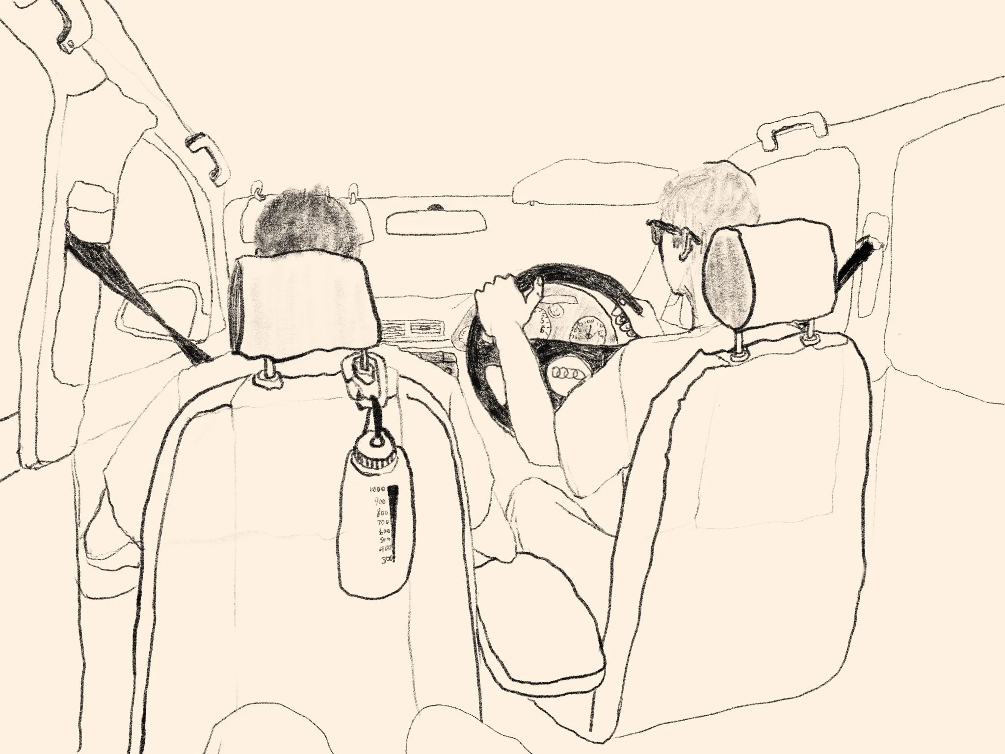 Backseat  
Digital drawing, 
2019
