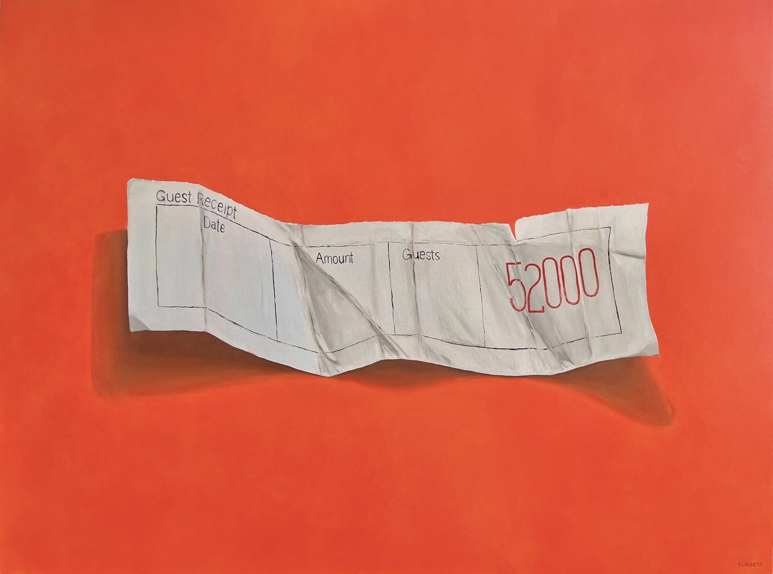  Thank You, orange backside  
Oil on canvas 
36 x 48” 
2025