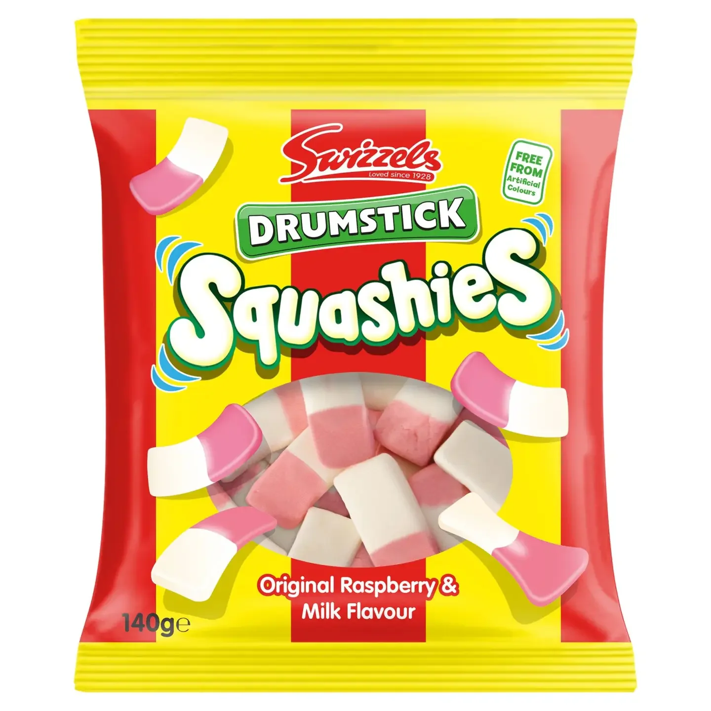 Swizzels Drumstick Squashies – Raspberry & Milk