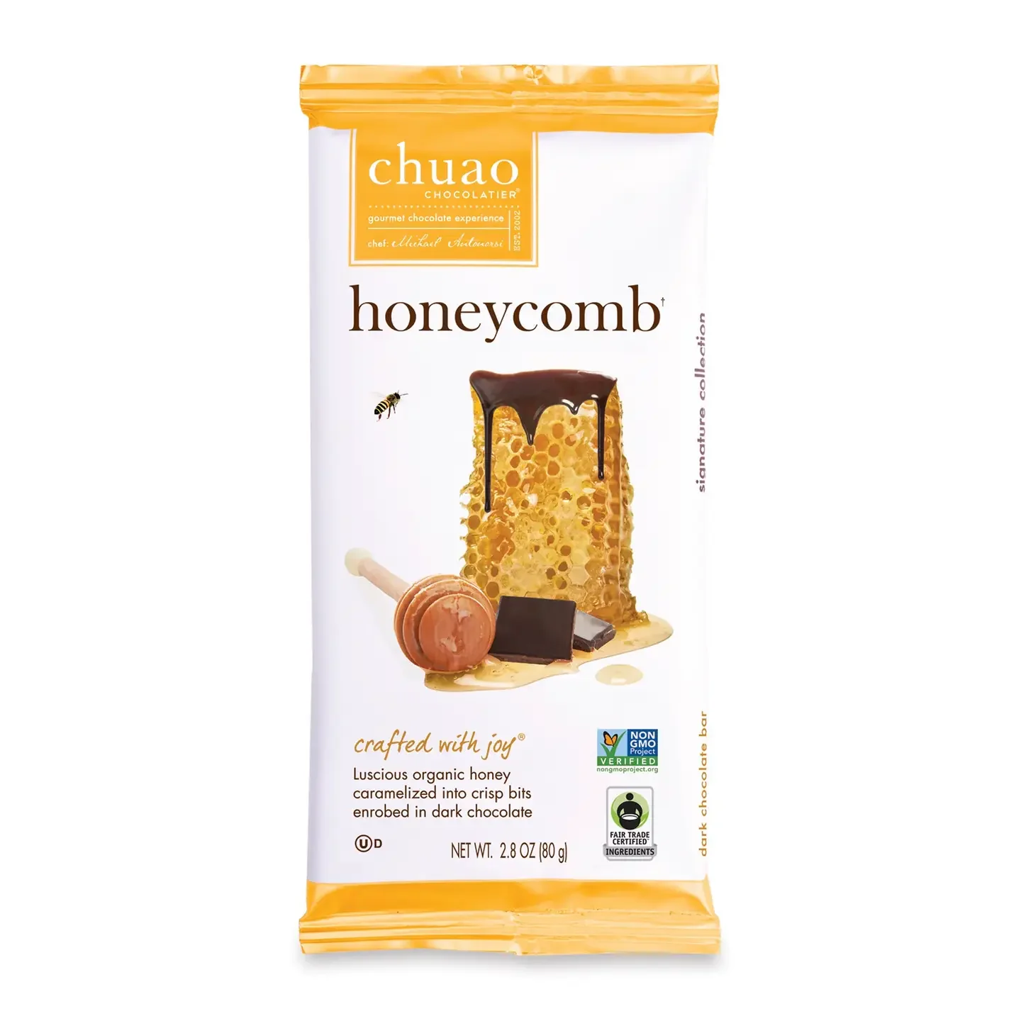 Chuao Chocolatier Honeycomb Dark Chocolate Bar (2.8 oz)