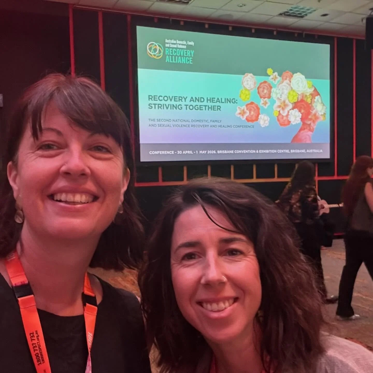 Proud to be representing our regional community @happymess_bellingen at the National conference for Australian domestic, family and sexual violence recovery alliance 2026. The 1st day here in Brisbane has started with such a hopeful message of change