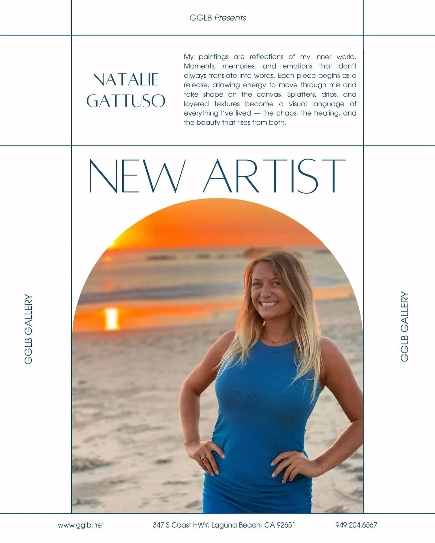 Introducing Natalie; a fresh artistic presence joining our gallery for her first-ever representation.

Her works are now available to view both online and in the gallery.

www.gglb.net