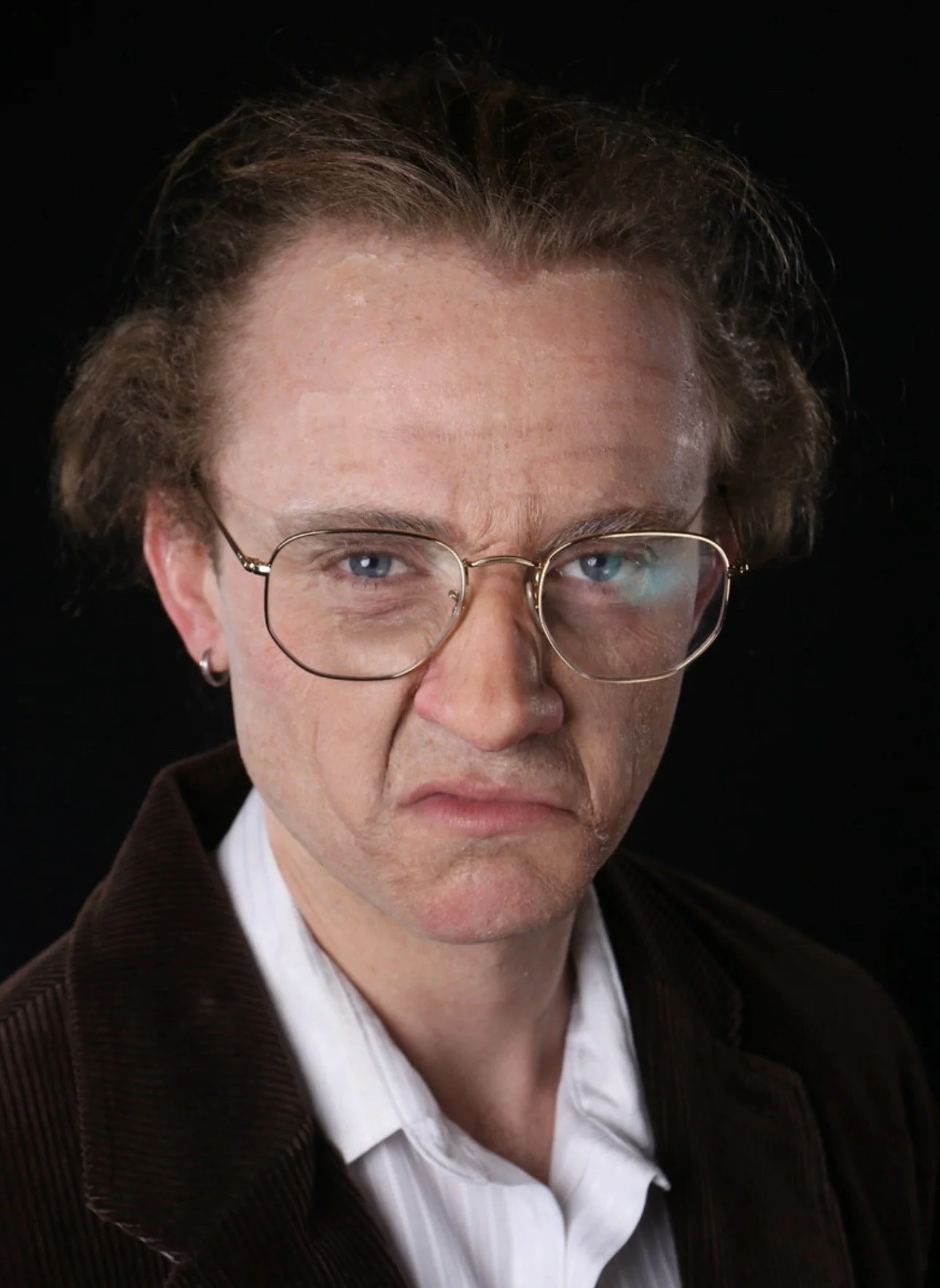 Old Age Prosthetic - Nose and Nasolabial Folds Prosthetics (After)