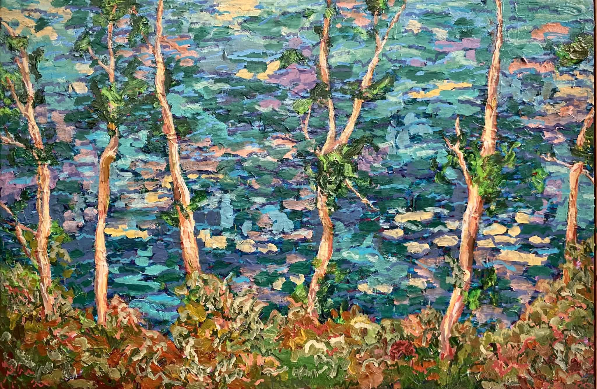 Derwent River Lights. 2025. 70 x 100cm