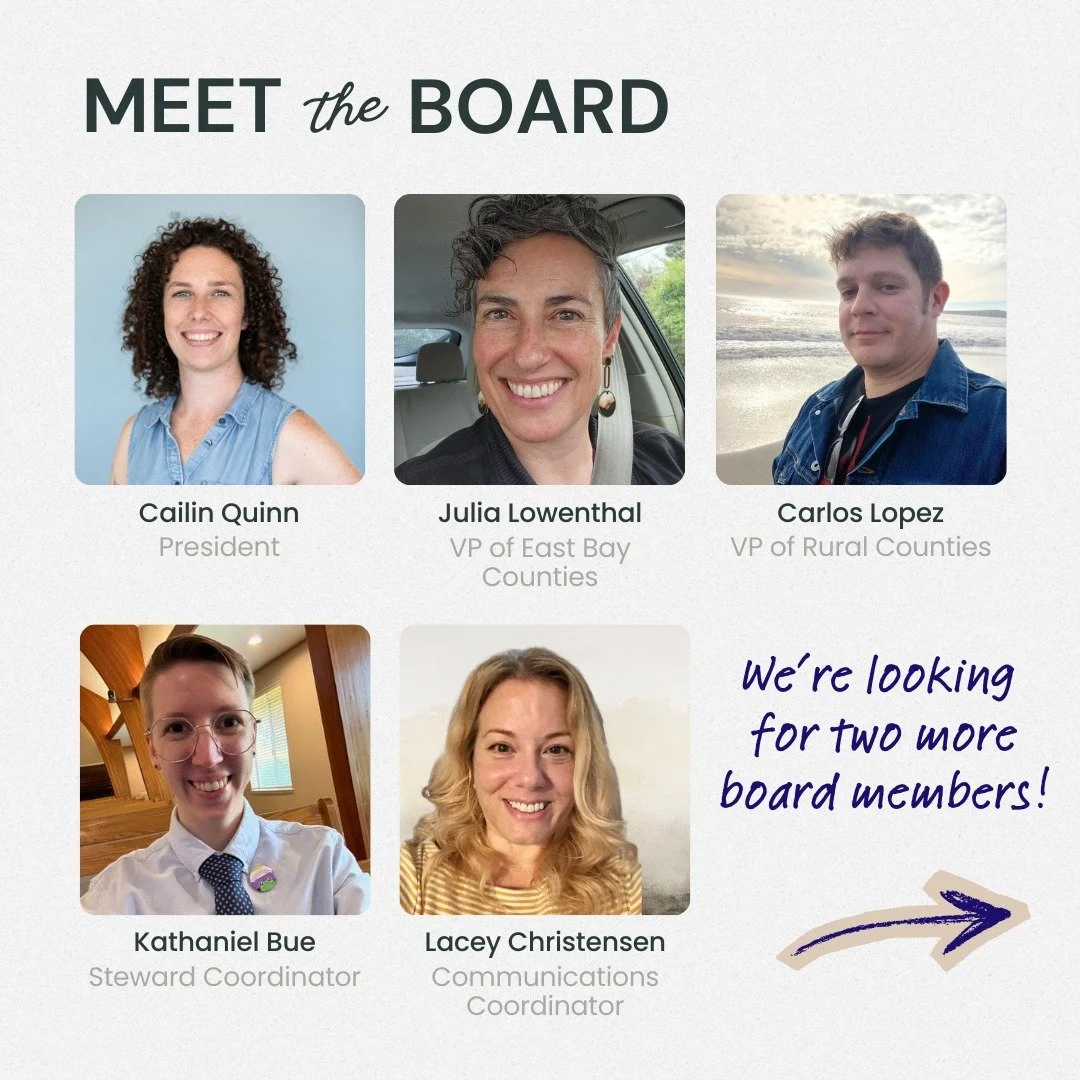 Meet the Executive Board Members of PPNCWU! We are looking for two more people to join us in the roles of the COPE Coordinator and the Membership Coordinator. Read the post for more details, and email us at organizeppnorcal@gmail.com if you are inter