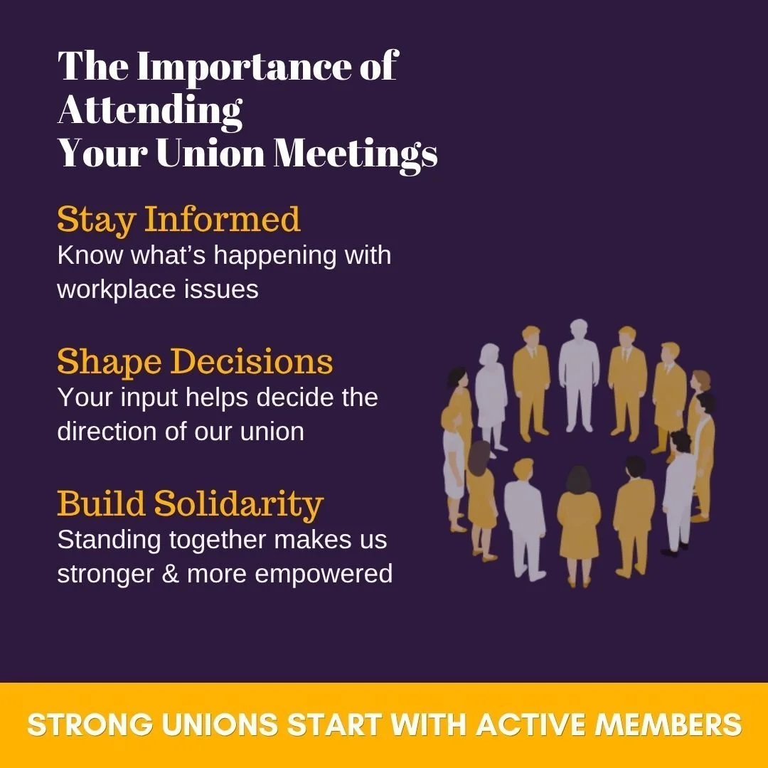 Attending union meetings is crucial because it allows members to stay informed about workplace issues, upcoming negotiations, and policy changes that directly affect their rights and conditions. These meetings provide a platform for workers to voice 
