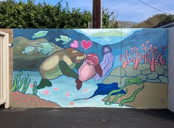 My first ever mural! I was able to do this for the Boys and Girls Club in Laguna Beach. I painted larger than I ever have on uneven bricks and works in direct sunlight on 70+ degree days. Thrilled with how it turned out!! Special thank you to @daveva
