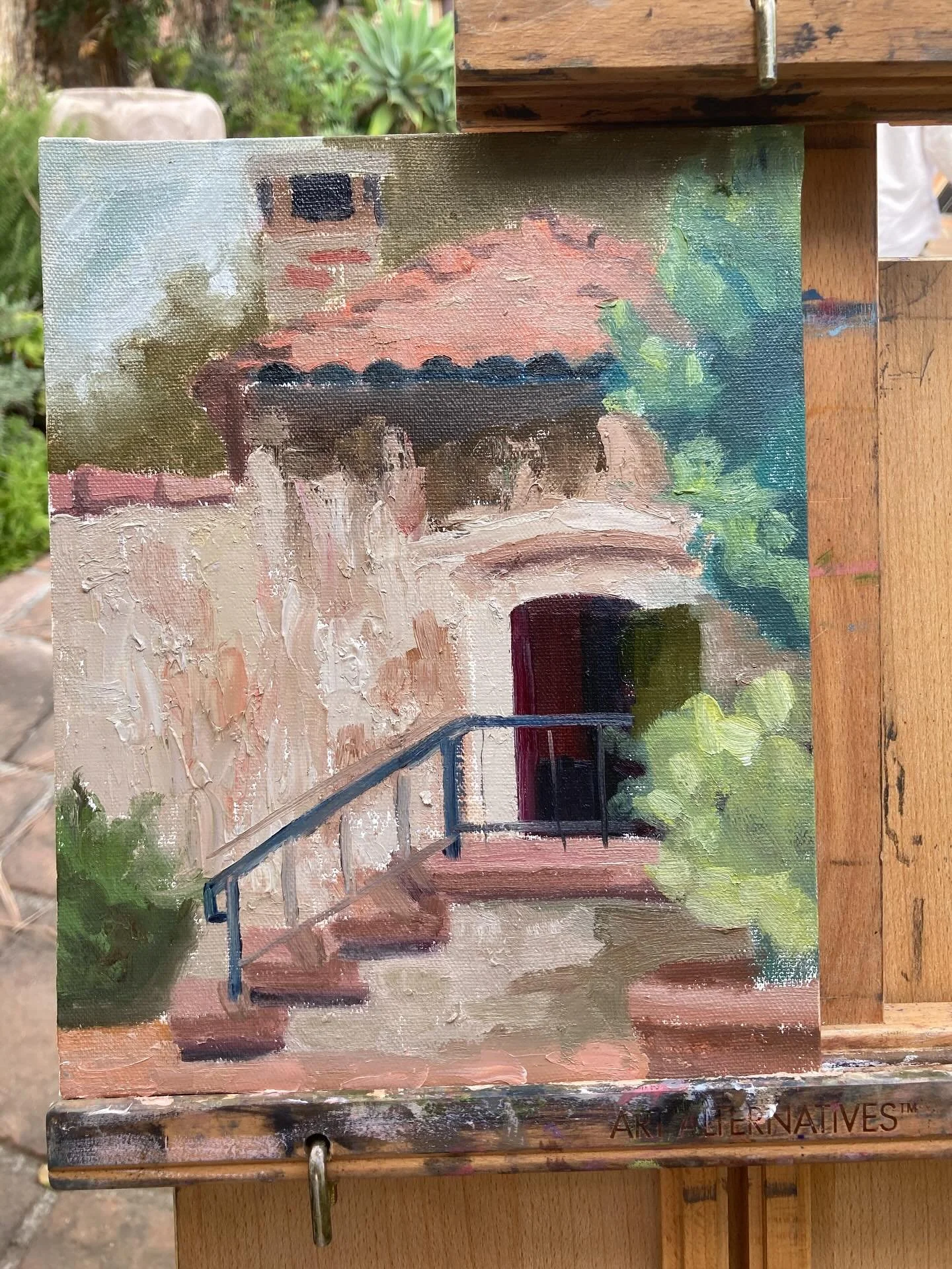 I was able to plein air paint last Thursday, that was super fun 😋 at the @oldmillfoundation in San Marino 💚 #painting #pleinair #art