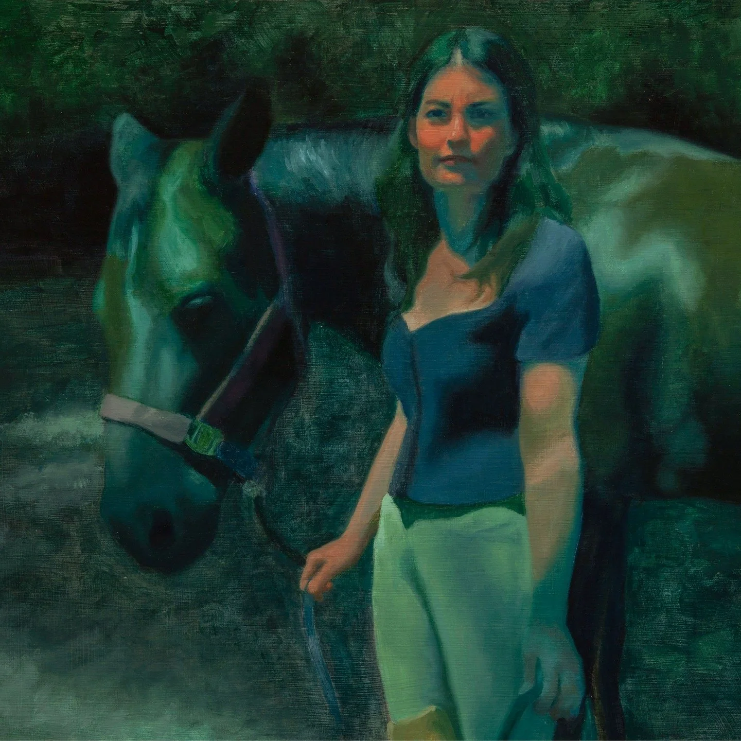 Here's a close up of my Painting 'Diana' which is on display in the BFA senior show at the LCAD gallery. The show is up through May 25. Stop by and check it out! 💚

#art #painting #oilpainting #student #artschool