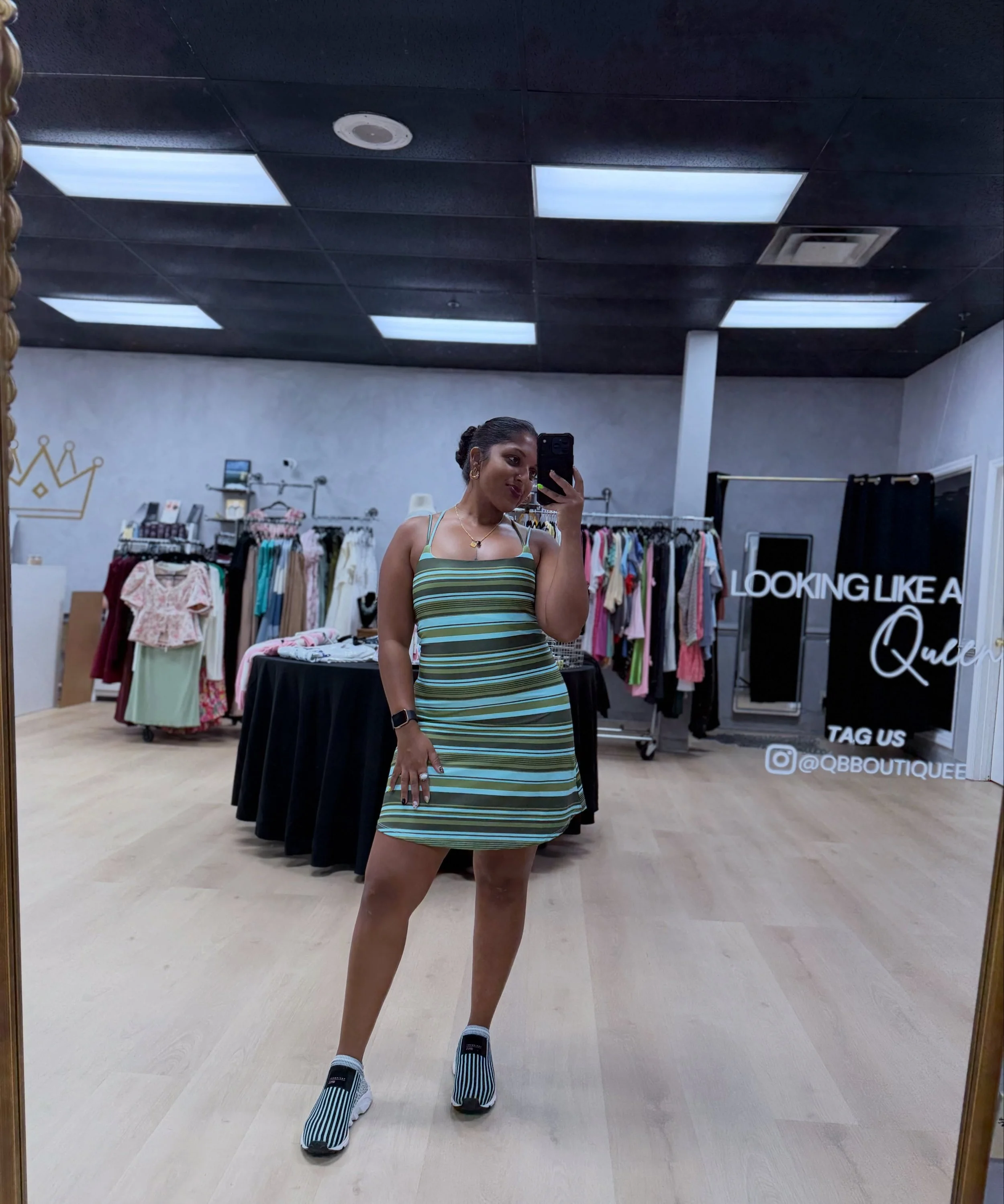 An athletic dress you can throw on &amp; conquer the world in.. mind you, while looking the cutest too 🤭

Shop in store or online at www.qbboutique.com 🫶🏽