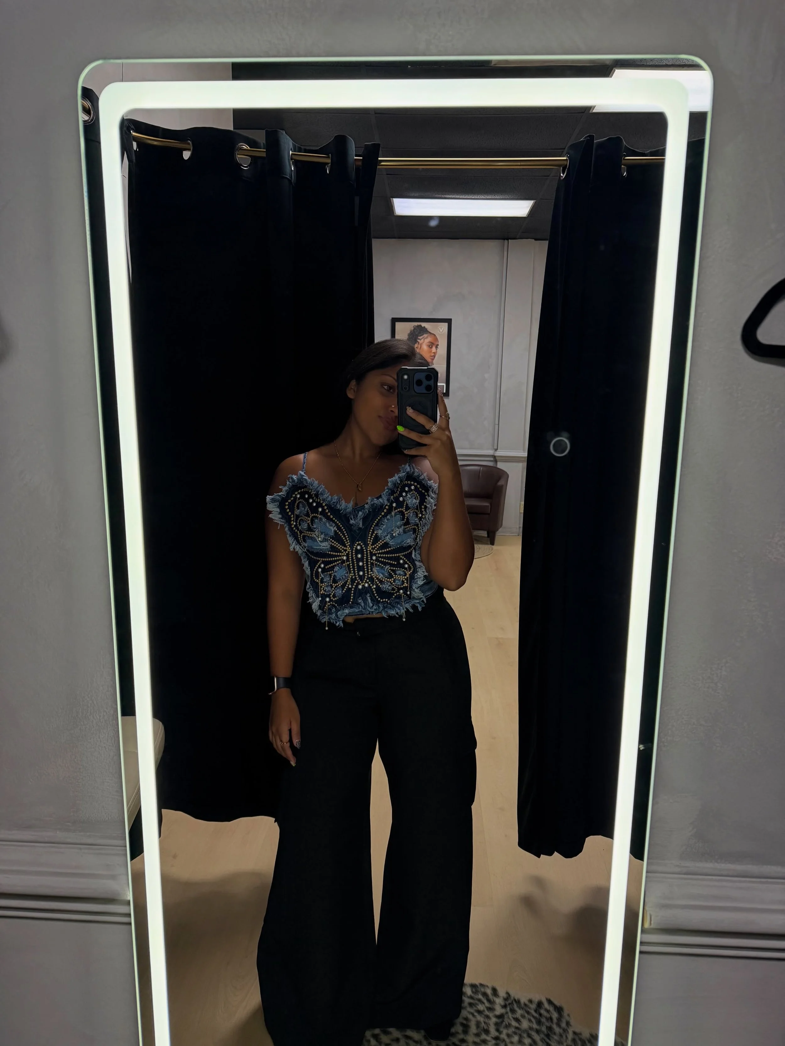 Some tops complete the outfit. This one is the outfit. 🦋

Shop in store or at www.qbboutique.com 💙

This top is truly one of a kind. 

She is the moment ✨