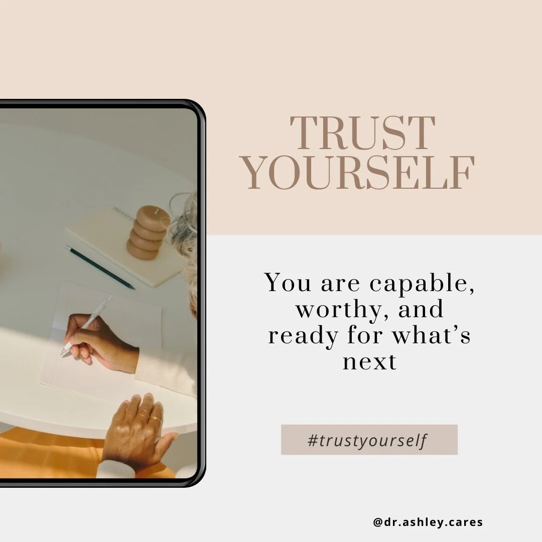 🪞Trust yourself

You are capable, worthy, and ready for what&rsquo;s next!

#trustyourself #healingjourney #therapistnearme #blacktherapistnearme #selfcare