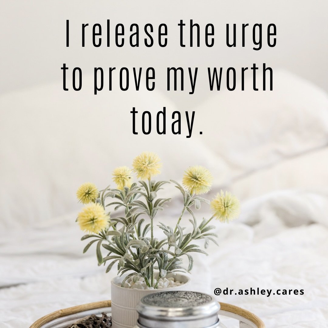 🌷Affirmation: I release the urge to prove my worth today. 

#dailyaffirmation #wellnessjourney #selfcompassionjourney #therapistnearme #blacktherapistnearme