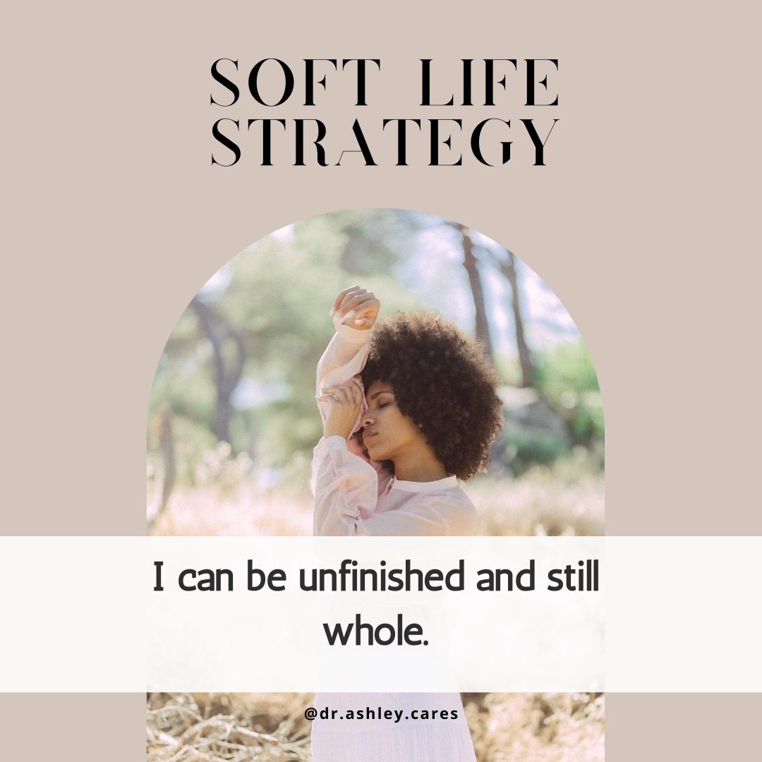 🙌🏾 Friendly Reminder: I can be unfinished and still whole. 

#softlife #selflove #selfcompassion #therapistnearme #blacktherapistnearme