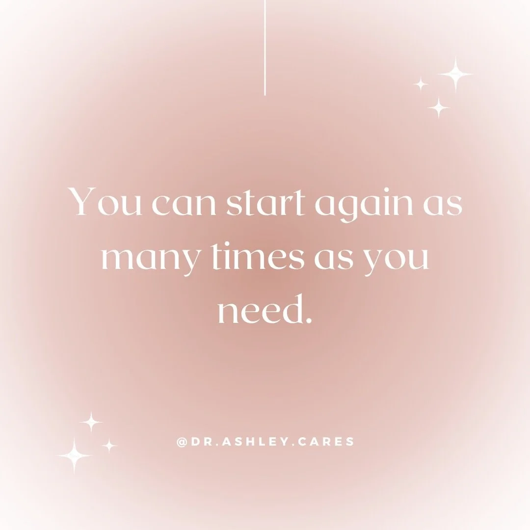 You can start again as many times as you need. 

#selfcompassionjourney #healingjourney #therapistnearme #blacktherapistnearme #freshstart