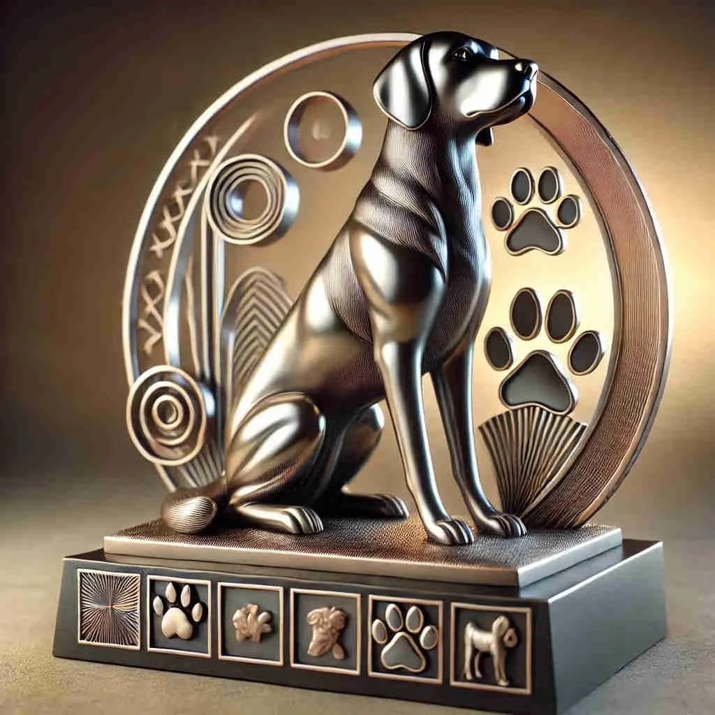 Dog training trophy at PJH Dog Training