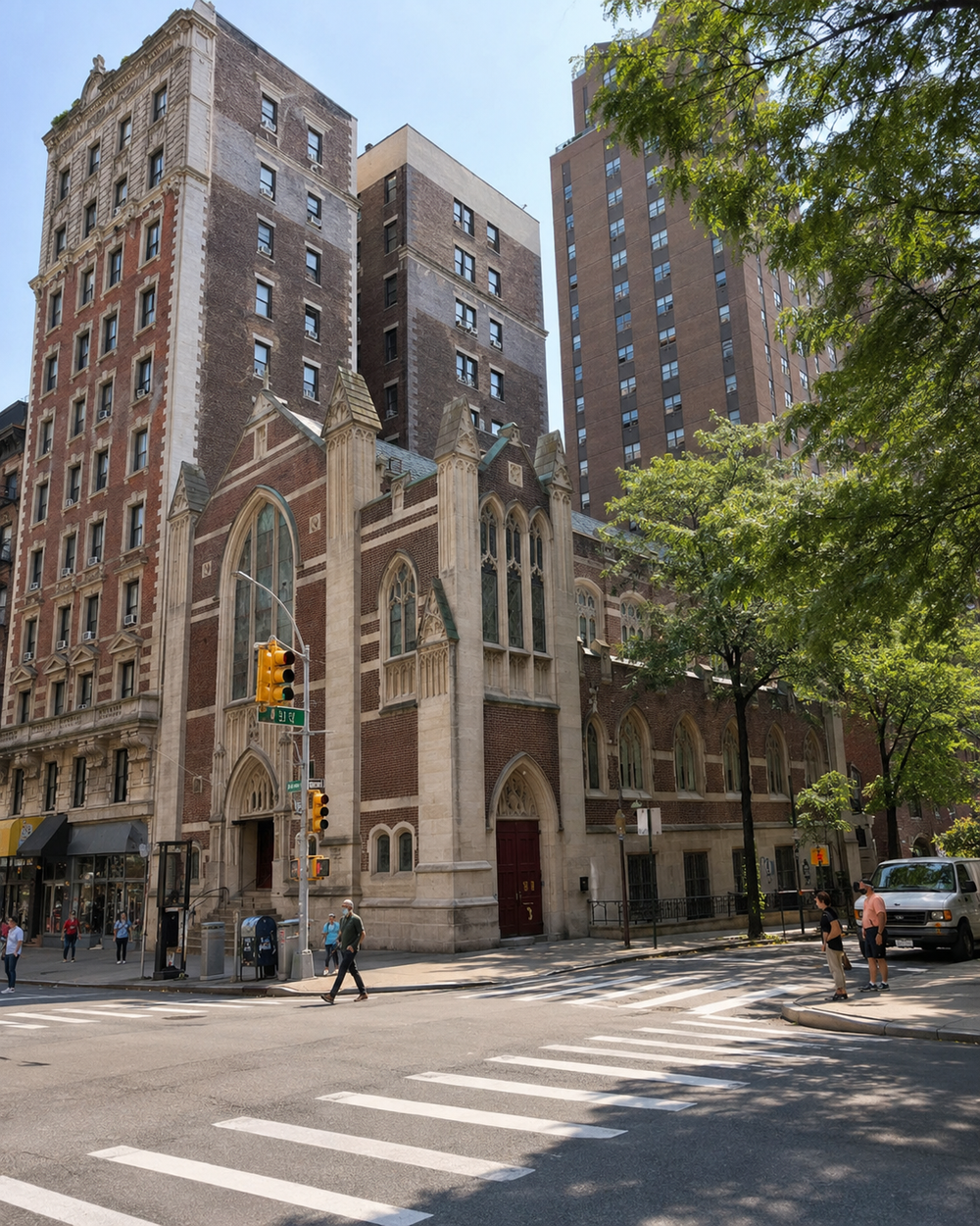 Upper West Side pre-war building lobby and elevator area
