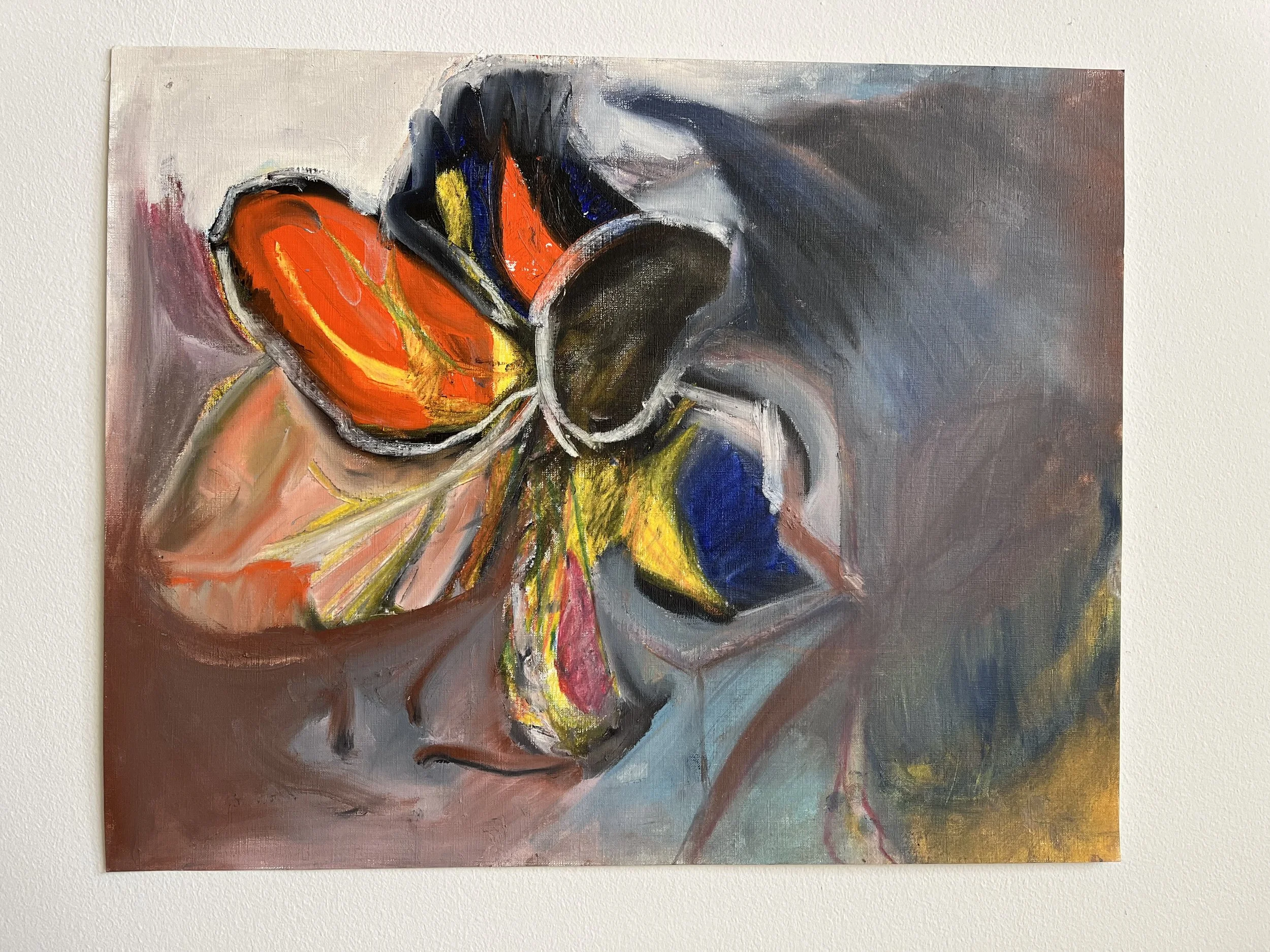 Bouquet, 15x15' oil on paper, 2023