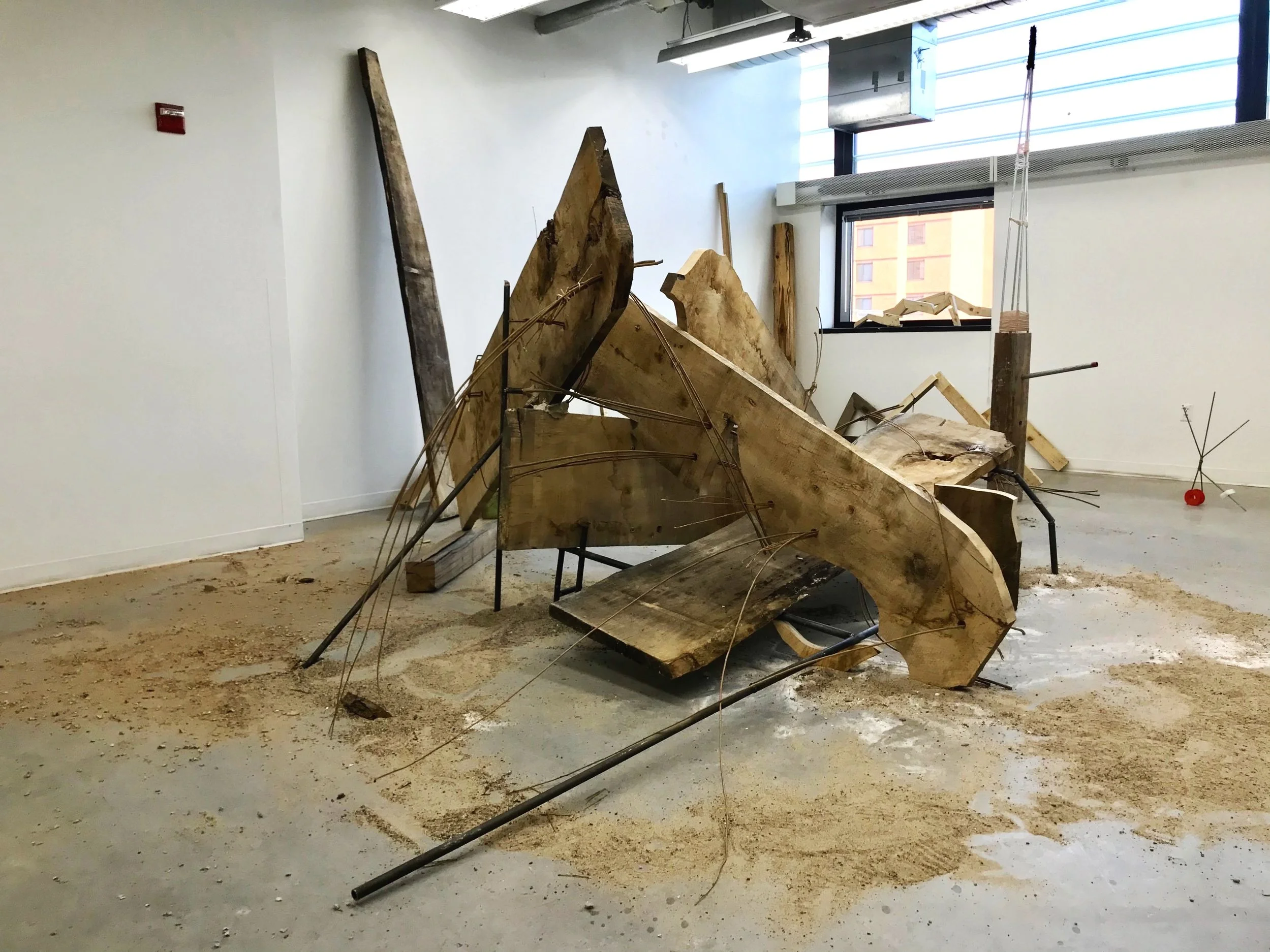 Heavy, 10x 6ft, Ash wood,  steel, twine 2020