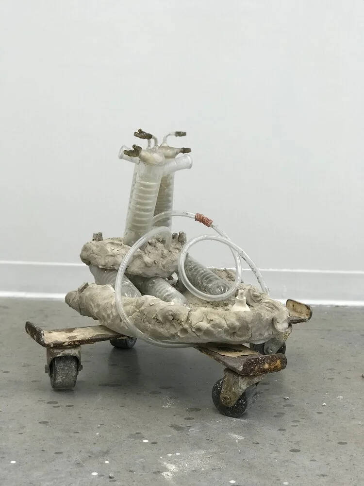 Plugged, 19x26x24'  Stoneware, tubes, salt, 2022
