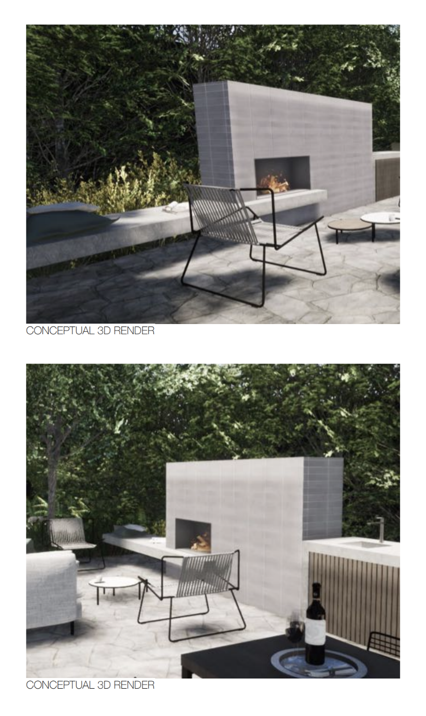 Architectural new home landscaping renders