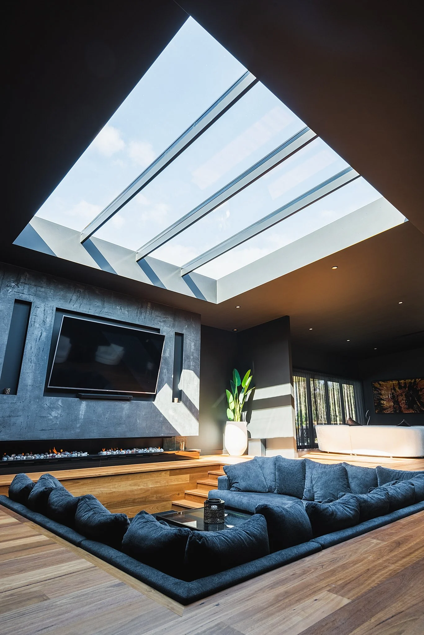 Custom outdoor space by architectural builder Eighth Degree Homes