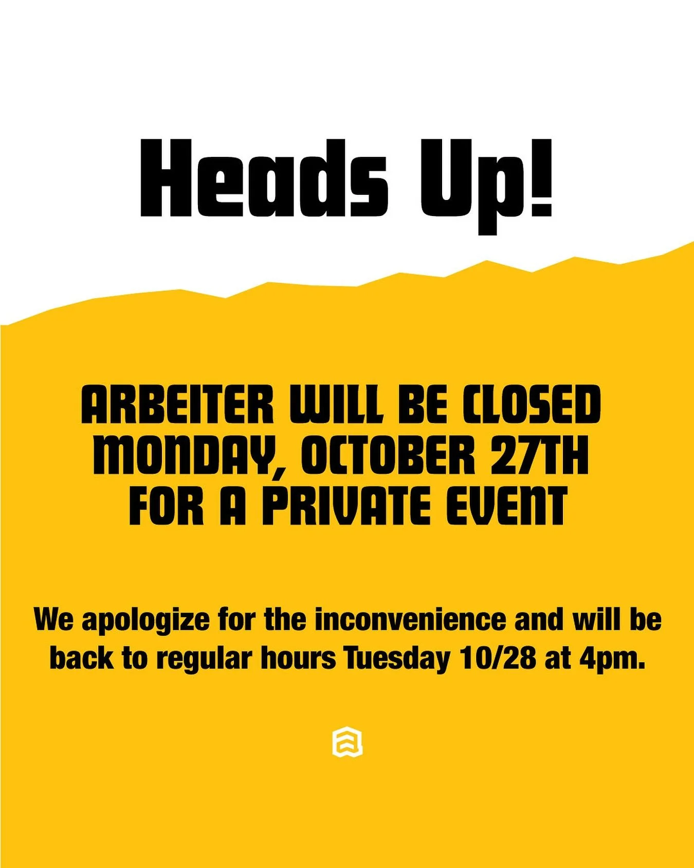 ☝️ Monday regulars, heads up!