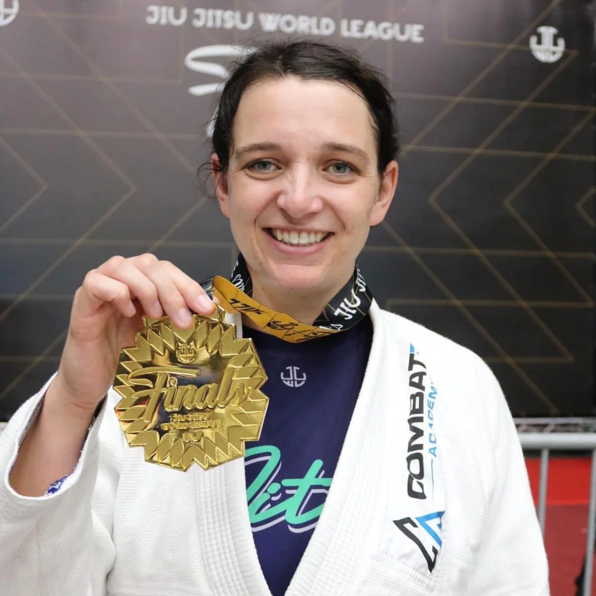 Meghan Peacock winning gold