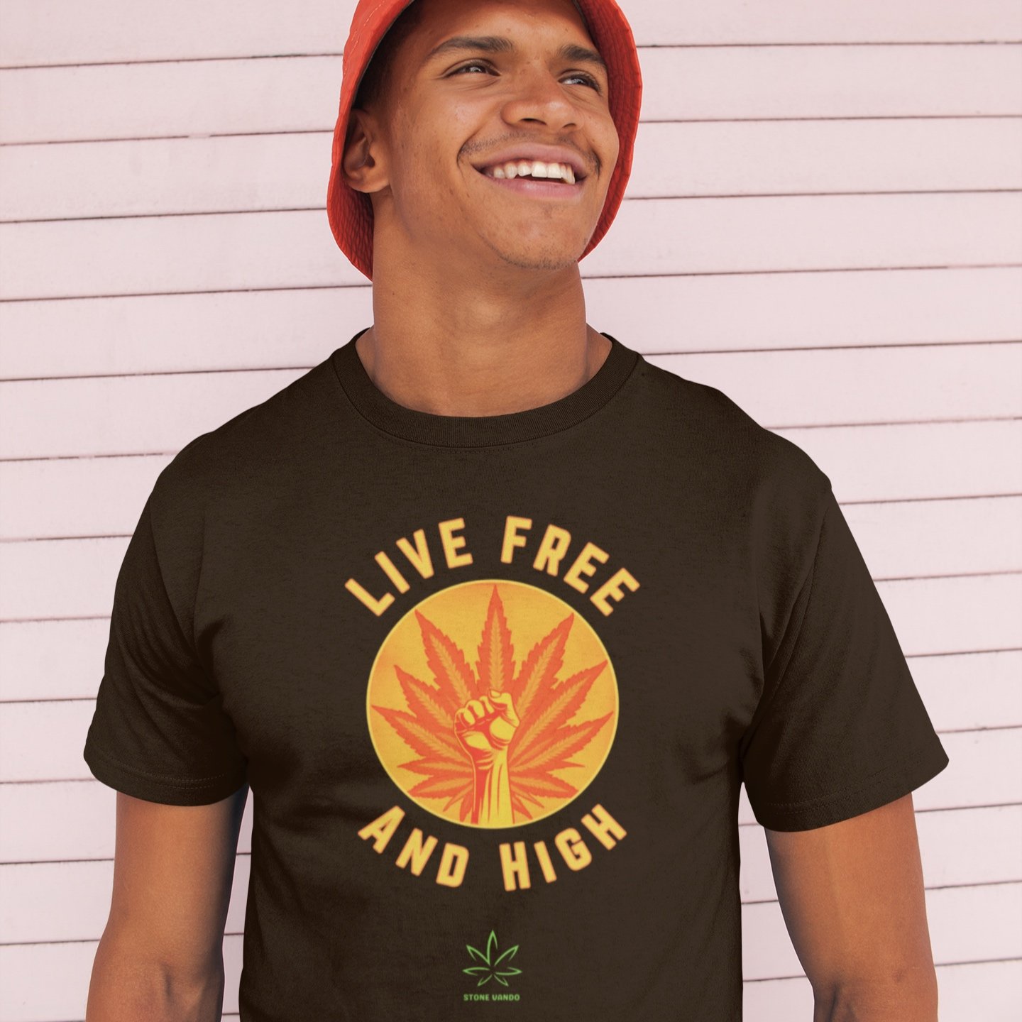 Live+Free+And+High+Crew+Neck+Brown+T-Shirt+Male.jpg