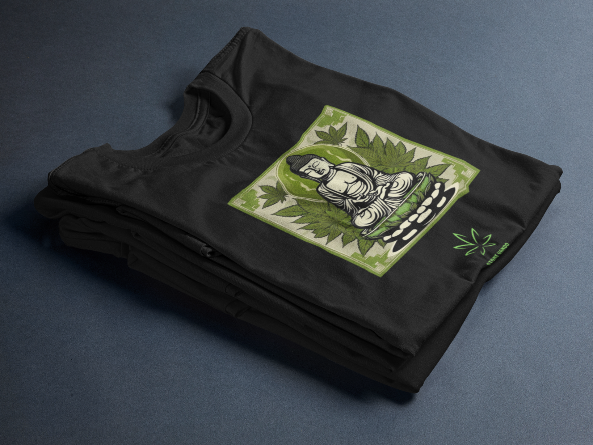 Baked Buddha Crew Neck T-Shirt Folded.png