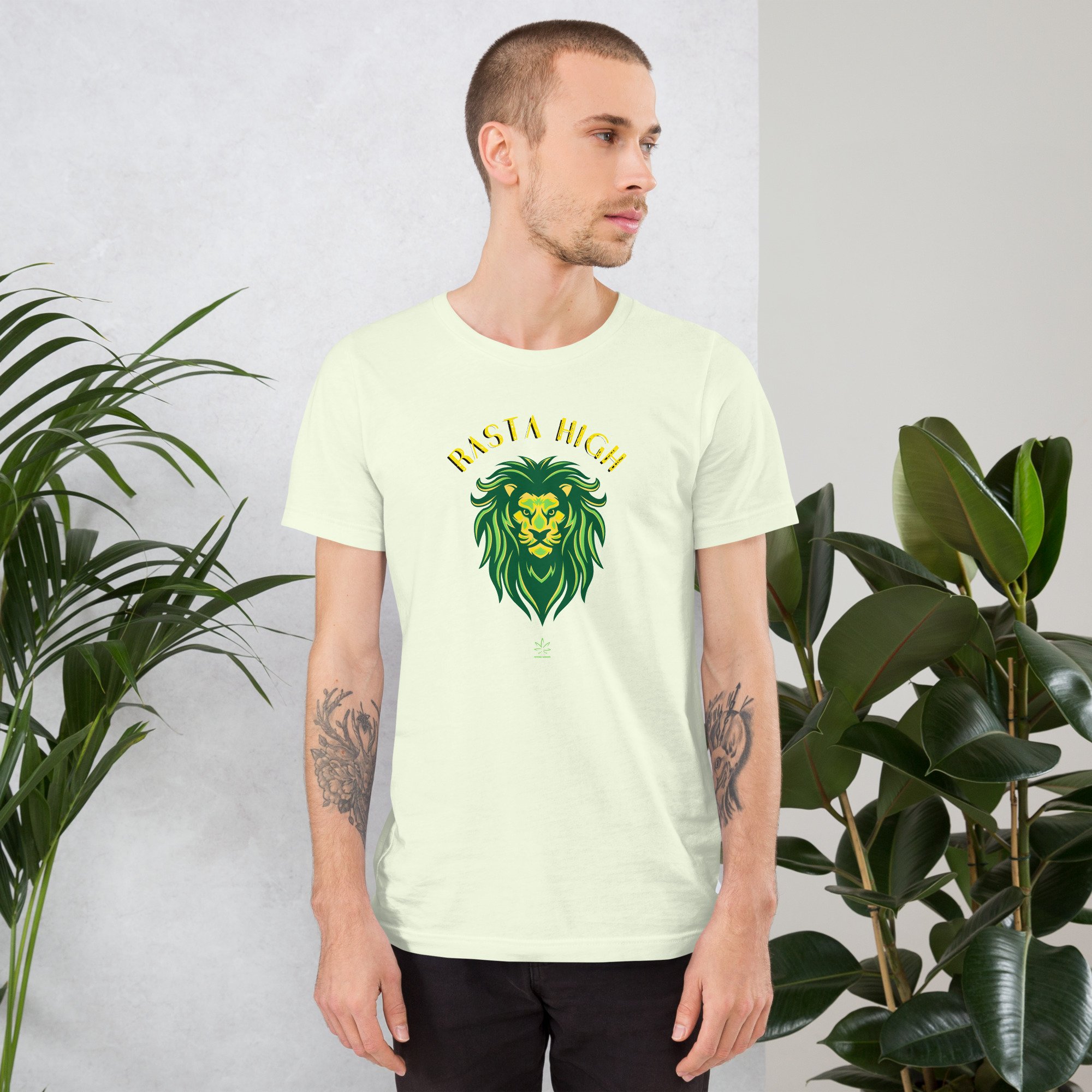 Rasta High Crew Neck Citron T-Shirt Male.jpg