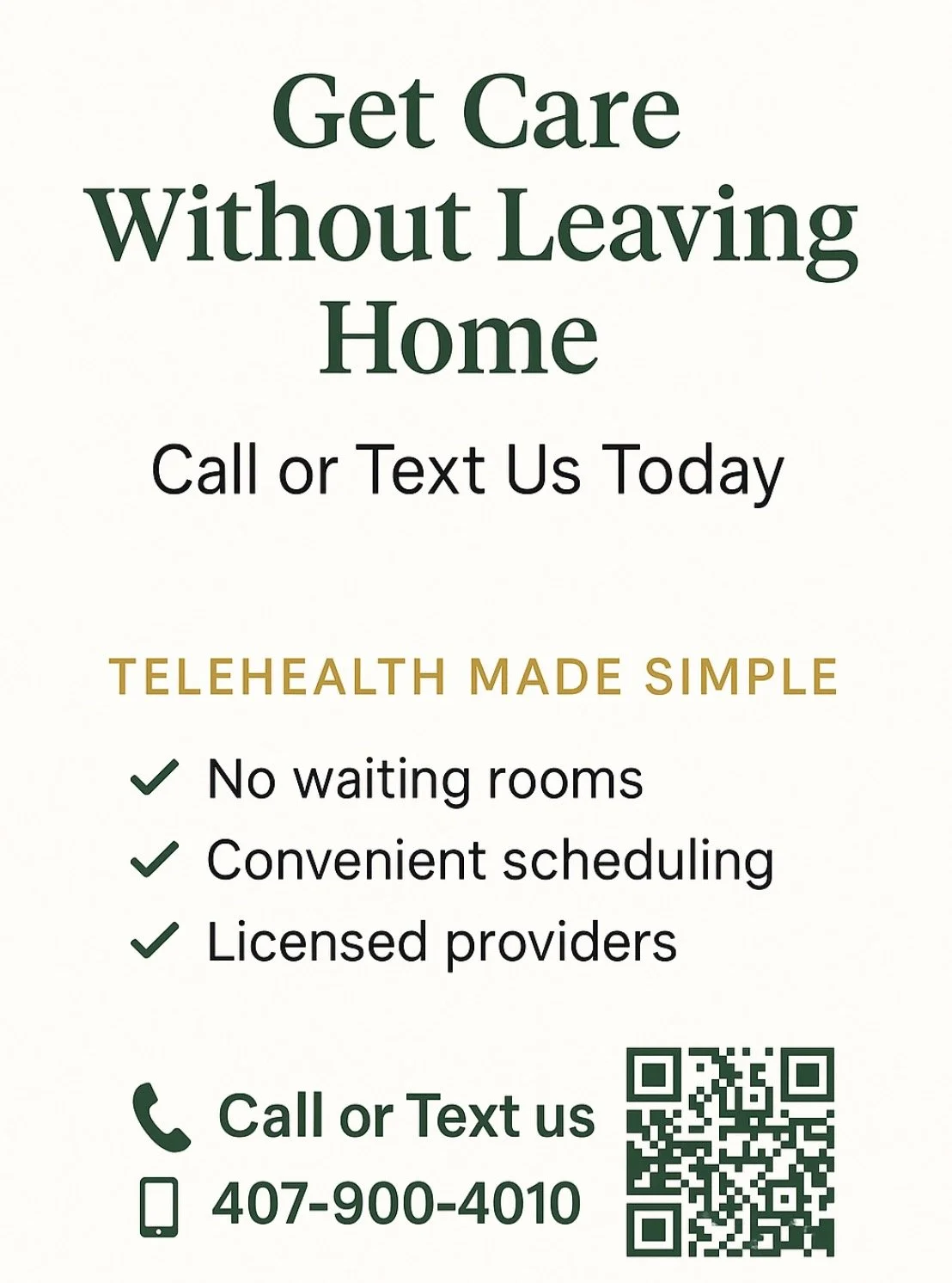 Get Virtual Wellness care with so you can spend more time on YOU. Serving all of Florida and Maryland.
www.TheGradientHealth.com
Call/text 407-900-4010 to directly reach a provider.