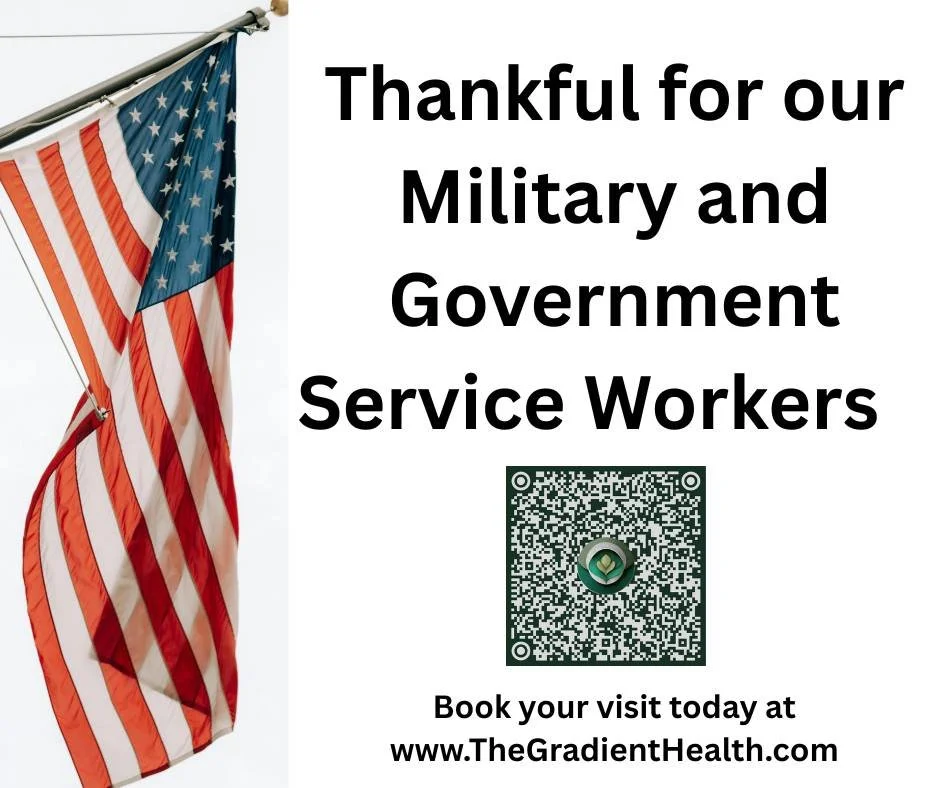 🇺🇸 Thankful for Our Military &amp; Government Service Workers
We appreciate your service. 

The Gradient Health offers affordable virtual visits for medication renewals and urgent care across Florida &amp; Maryland.

📅 Book now at https://thegradi