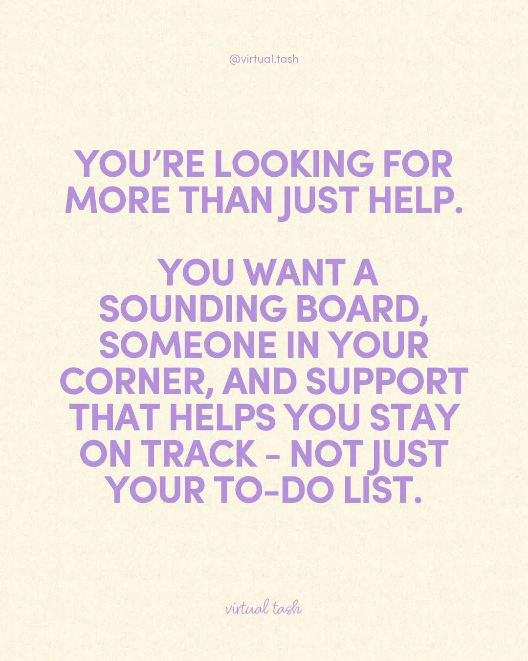 Being the one holding everything in your business can be a lot

Not just the doing
But the thinking, the decisions, the constant mental tabs open

Sometimes support isn&rsquo;t just about taking tasks off your plate..

It&rsquo;s about having someone