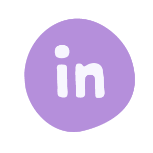 LinkedIn logo with a purple background and white lowercase 'in'