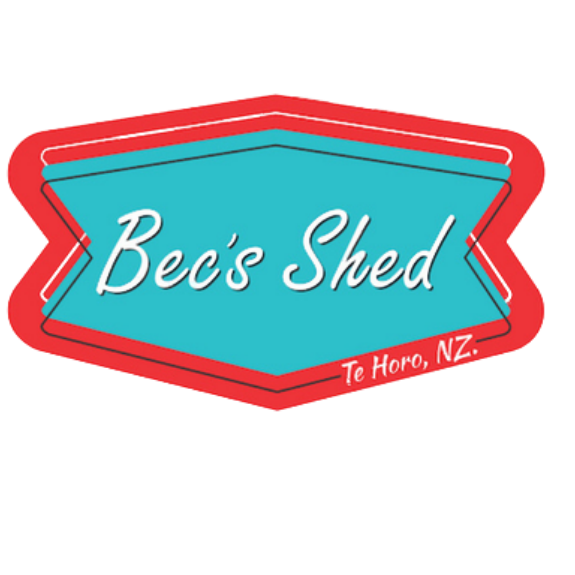 Logo Bec's Shed from Te Horo, NZ