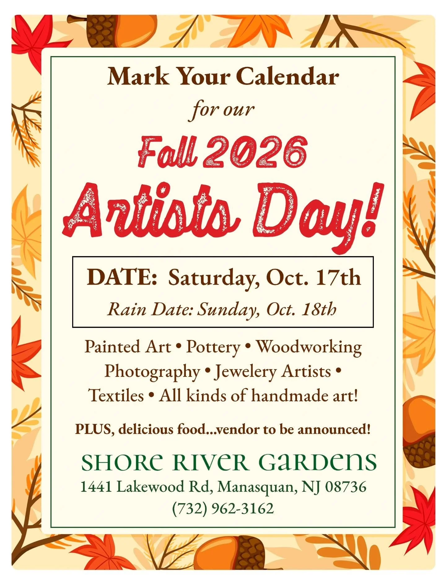 Shore River Gardens Fall Artist Day