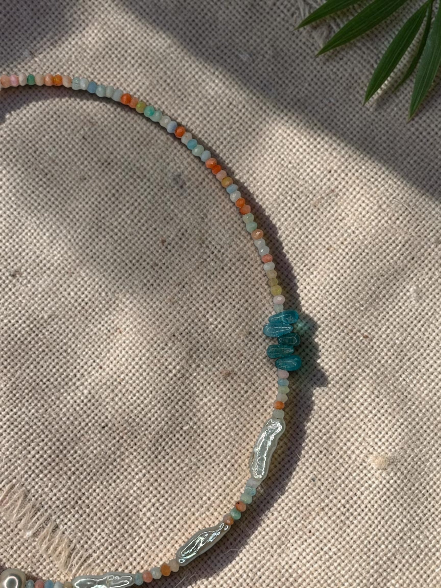 Rainbow Opals & Biwa Pearls