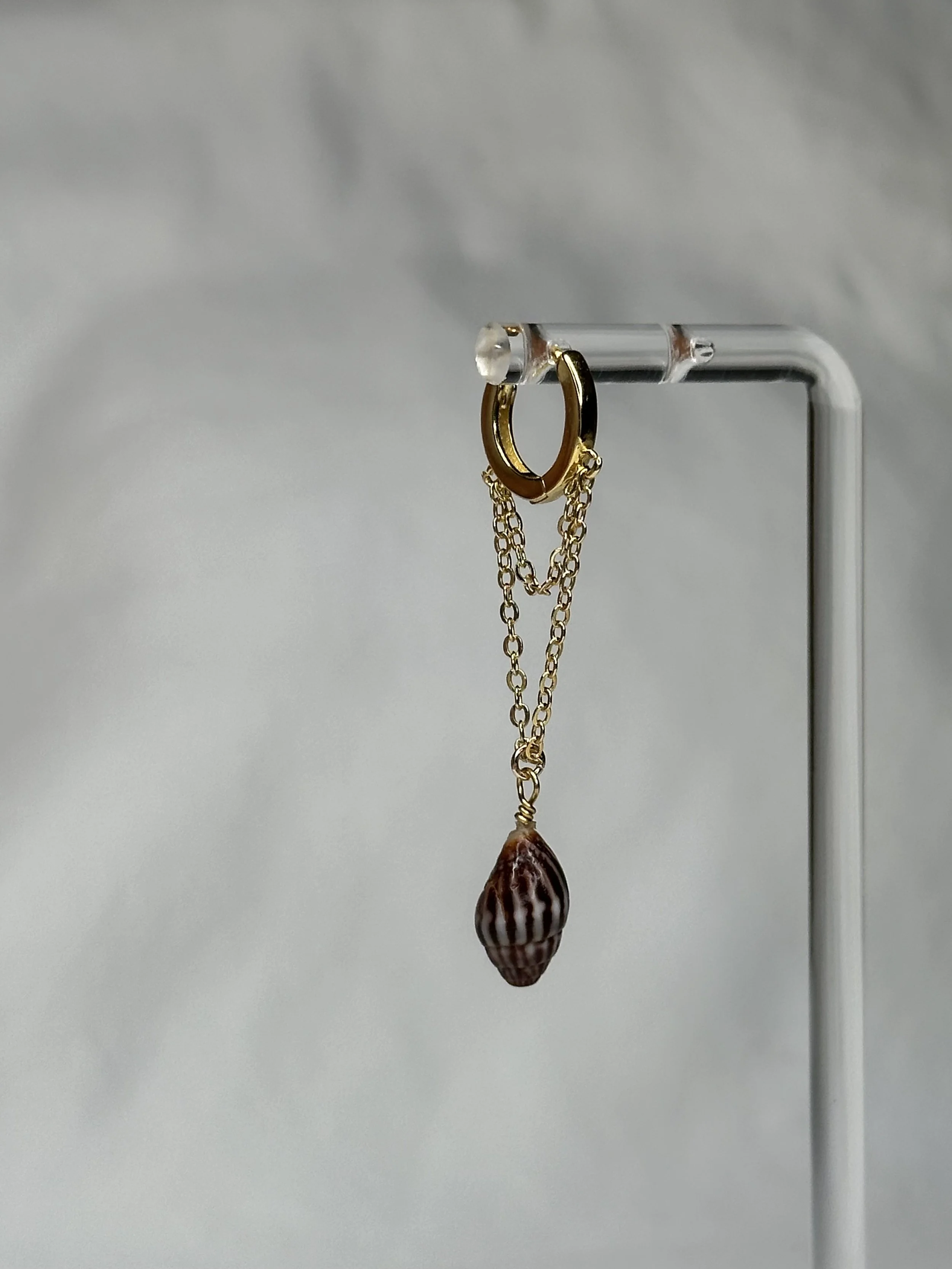 Double Chain Mitre Earring