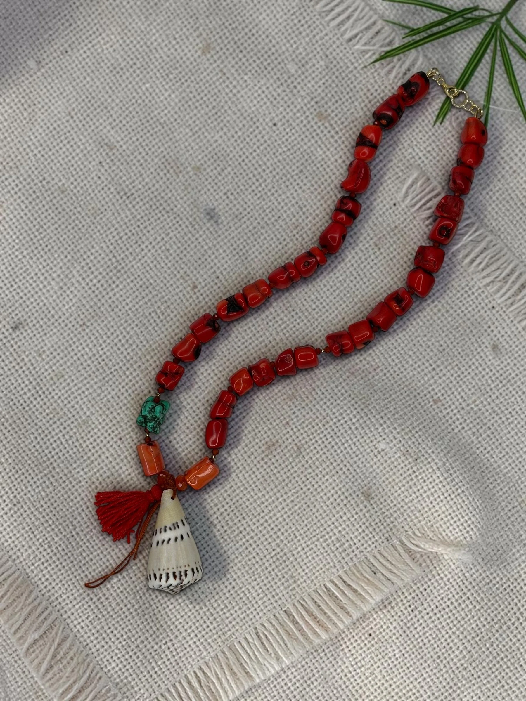 Bamboo Coral, Turquoise, and Captain Cone